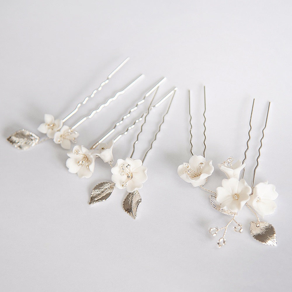 Camellia hair pins