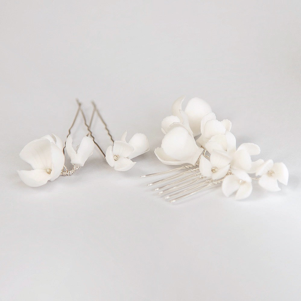 Snowdrop comb and pin set