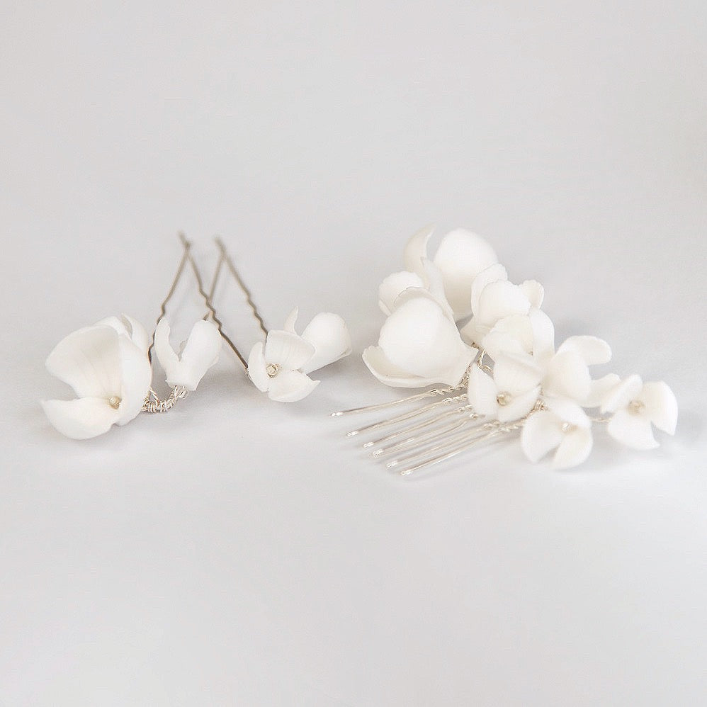 Snowdrop comb and pin set