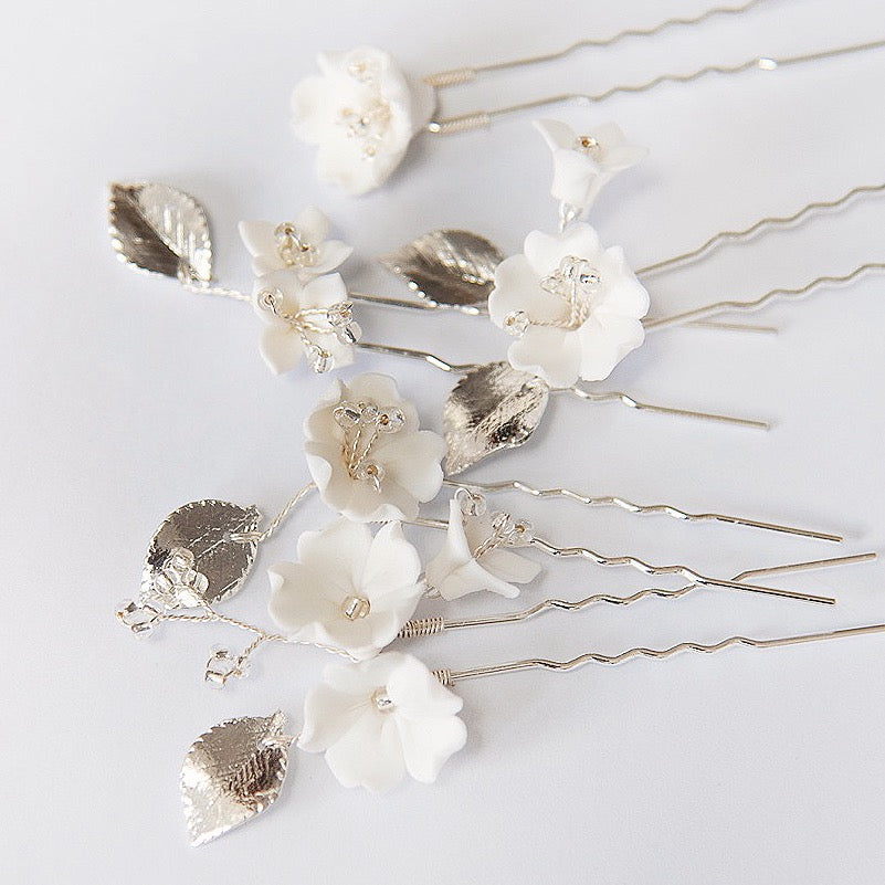 Camellia hair pins