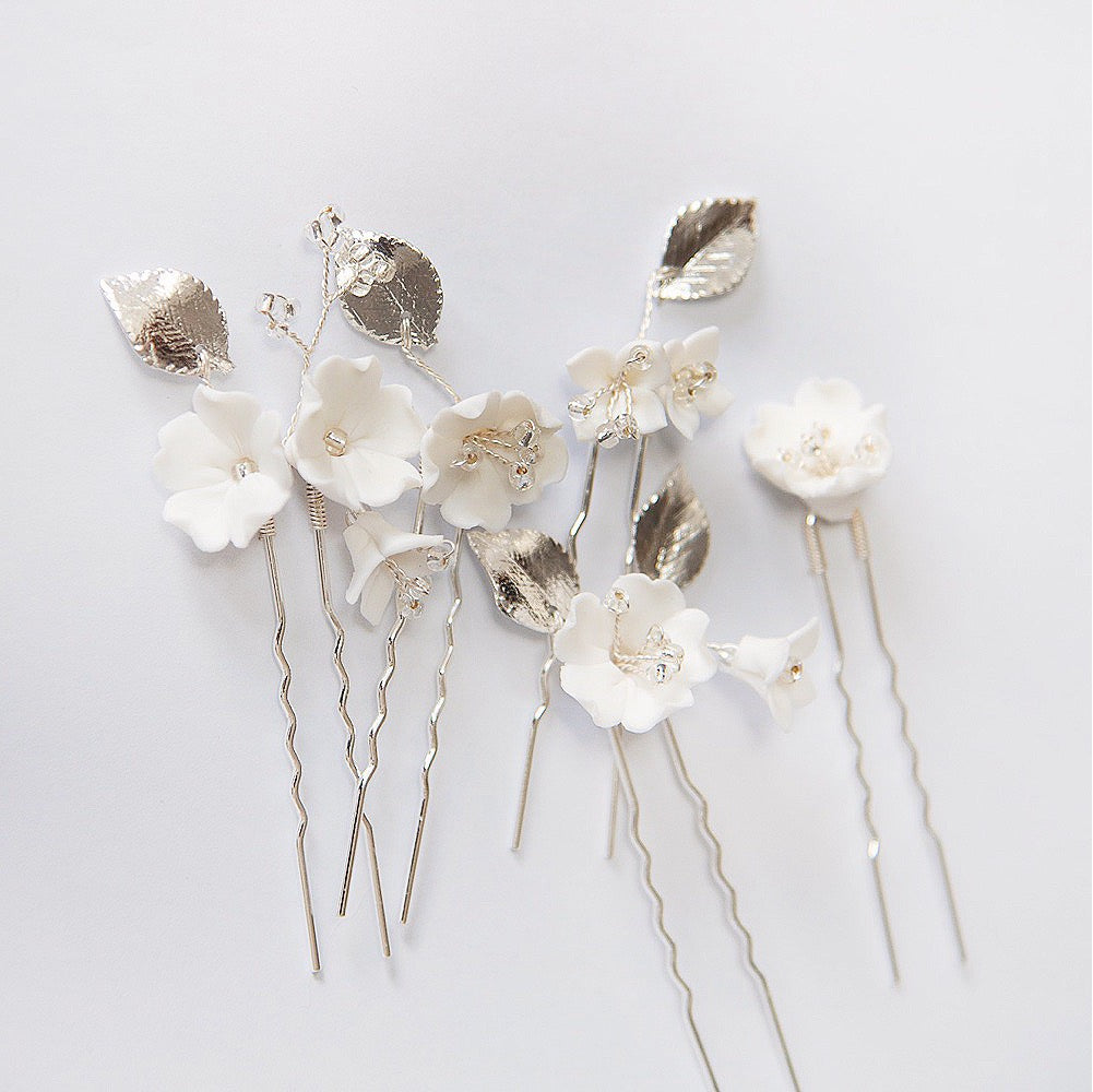 Camellia hair pins