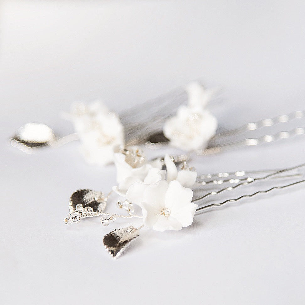 Camellia hair pins