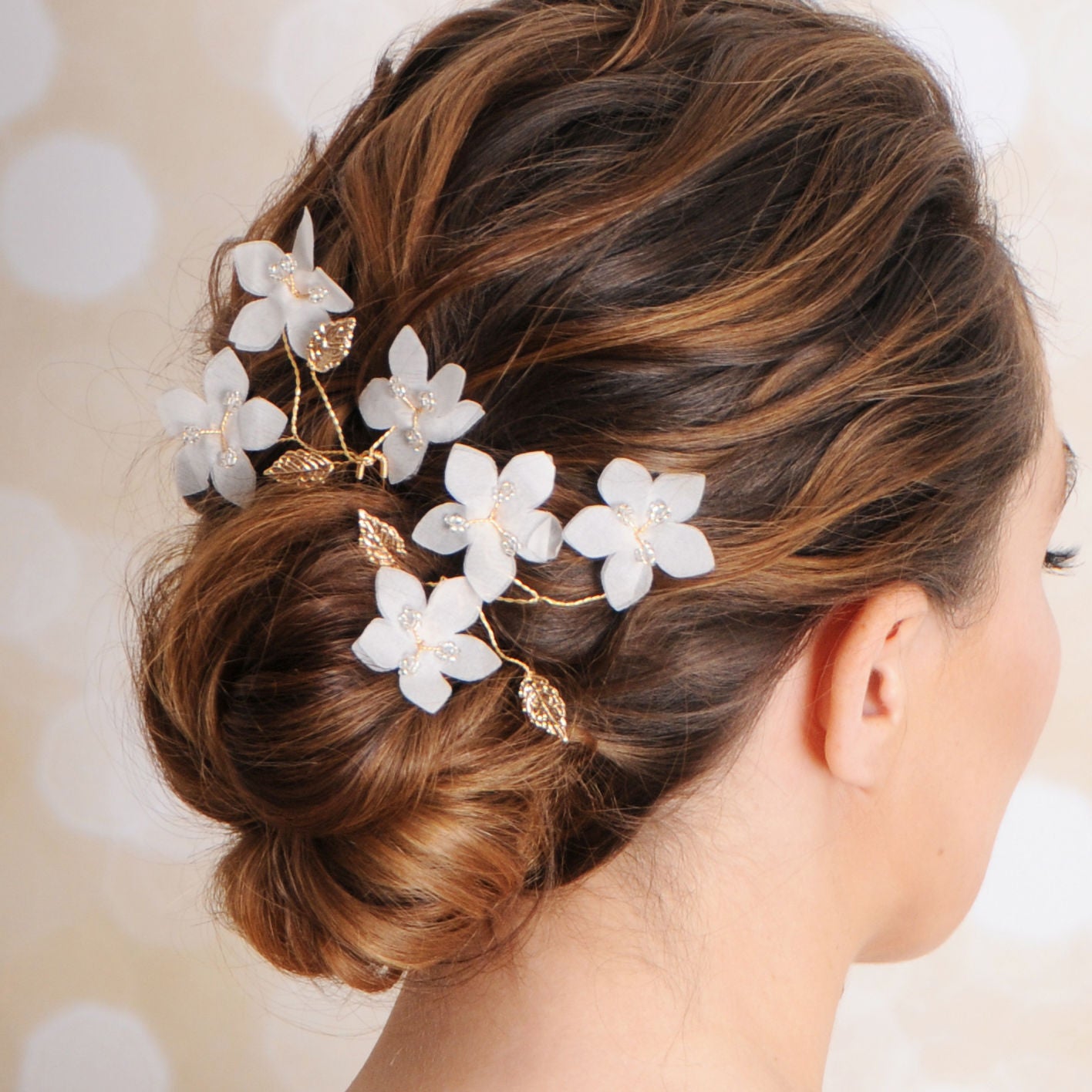 MAGNOLIA BLOSSOM hair pins