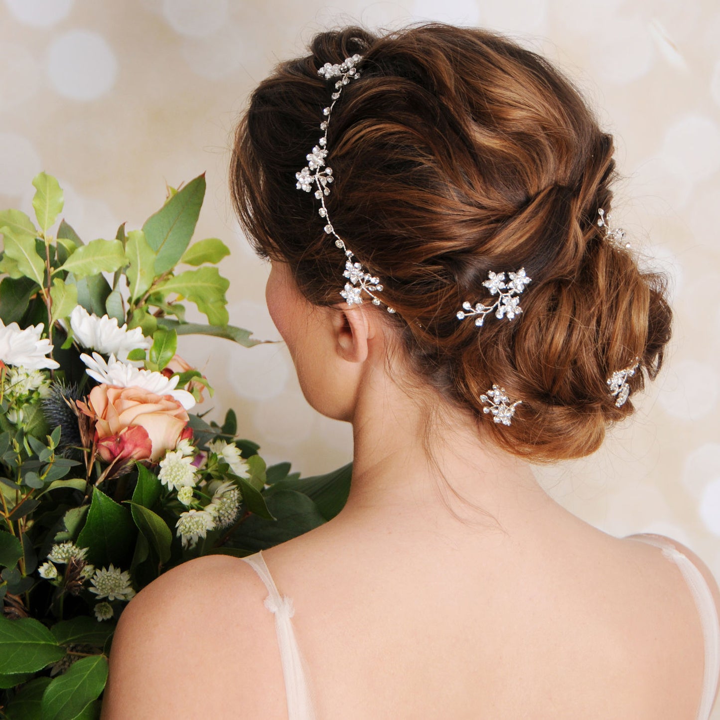 GYPSOPHILA hair vine and pin set