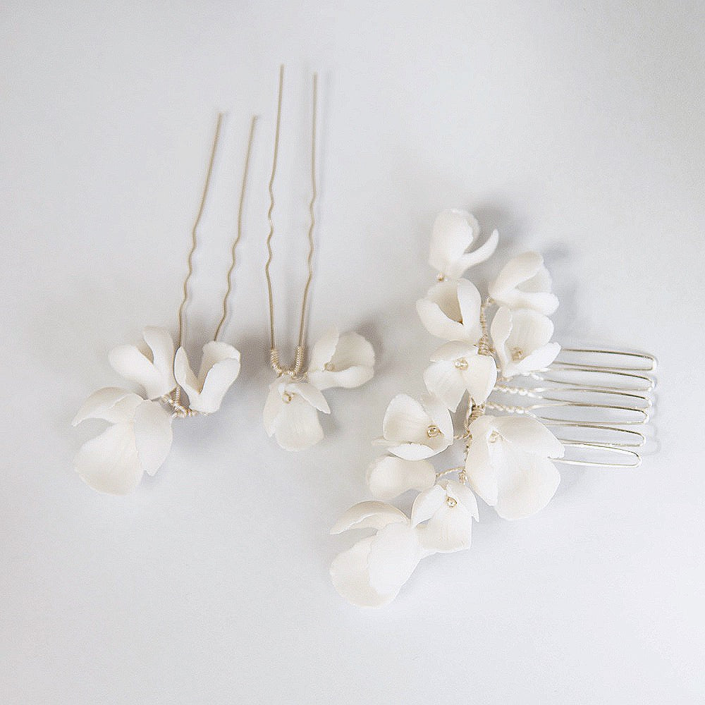 Snowdrop comb and pin set