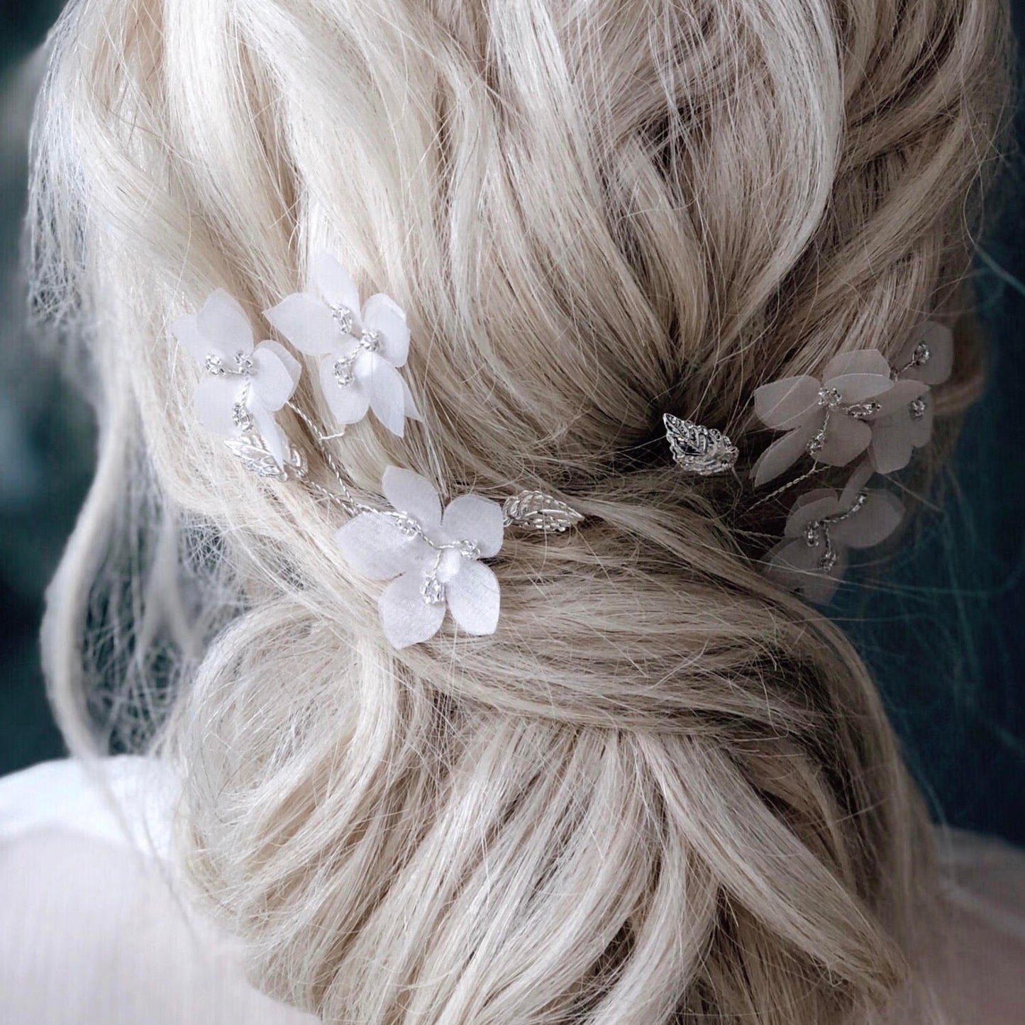 Gardenia Blossom Hair Pins